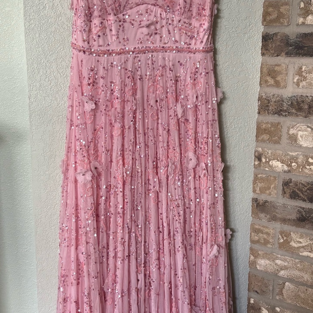 Mac Duggal Pink Embellished Wedding Dress
